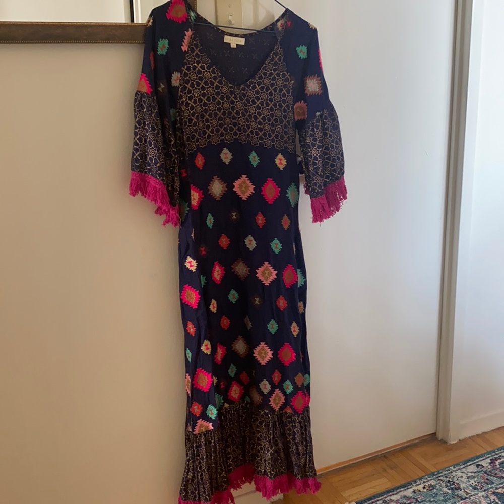 Rubyyaya Sustainable embroidered maxi dress
